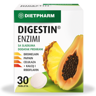 DIETPHARM DIGESTIN ENZIMI tablete za žvakanje a 30, Dodatak prehrani za bolju probavu