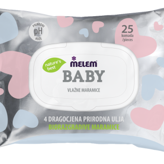 MELEM BABY vlažne maramice 25 kom, Najbolje od prirode za vašu bebu