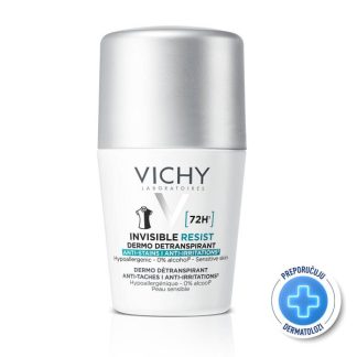 Vichy Dezodorans Invisible Resist roll-on, protiv mrlja i nadraženosti, 50 ml