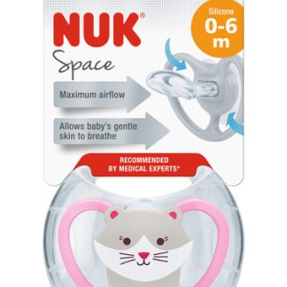 NUK Space silikonska duda 0-6m