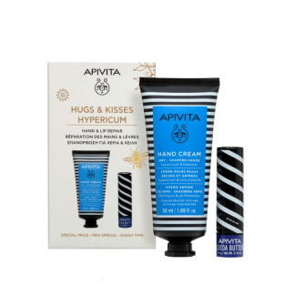 Apivita set kantarion (krema za ruke 50ml + balzam za usne)