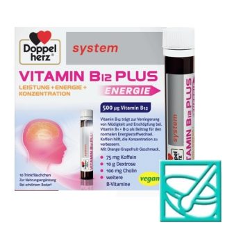 DOPPELHERZ SYSTEM VITAMIN B12 PLUS ENERGIE bočice a10