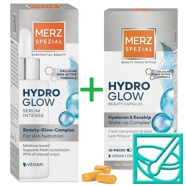 MERZ Spezial HYDRO GLOW INTENSE serum 30ml+ HYDRO GLOW BEAUTY caps a30 (gratis) - Slika 2