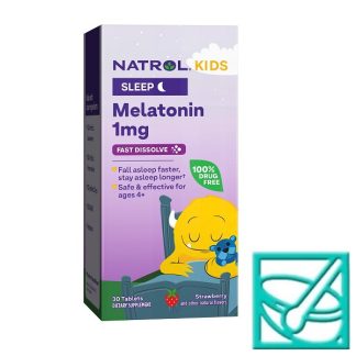 NATROL MELATONIN 1mg+MATIČNJAK ZA DJECU tbl a30