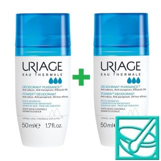 URIAGE deodorant 3-activ roll-on 50ml 1+1