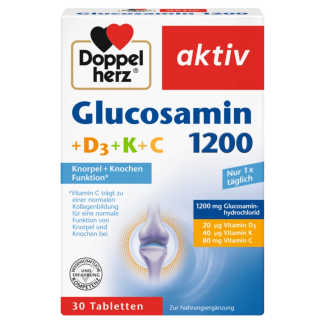 Doppelherz Glucosamin 1200 + D3 + K + C, 30 tableta