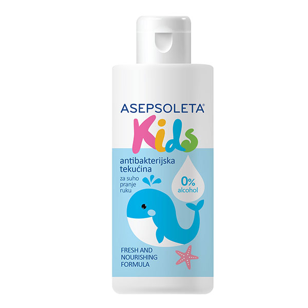 Asepsoleta Kids Tekućina Bez Alkohola 150 ml - Slika 2