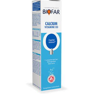 BIOFAR KALCIJ + VITAMIN D3 (20 ŠUMEĆIH TABLETA), CITRUSNI OKUS