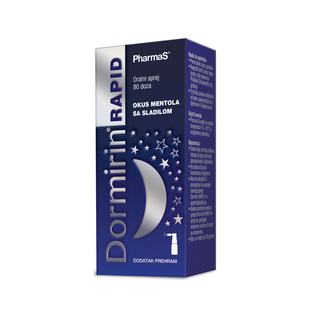 PharmaS Dormirin RAPID Oralni Sprej s Melatoninom 10ml - Slika 2