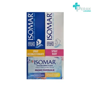 ISOMAR Hipertonični Sprej Za Nos 100ml + Izotonični  Sprej za Bebe 100ml Duo Pakiranje
