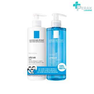 La Roche-Posay Lipikar Mlijeko 400ml + Gel Za Tuširanje 400ml PROMO PAKET
