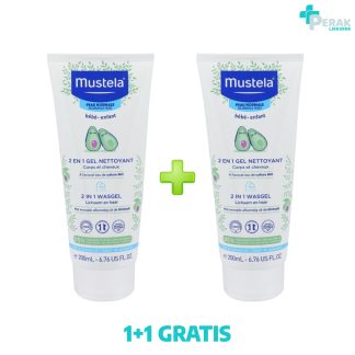 Mustela Gel 2u1 Gel za Pranje Kose i Tijela 200ml 1+1