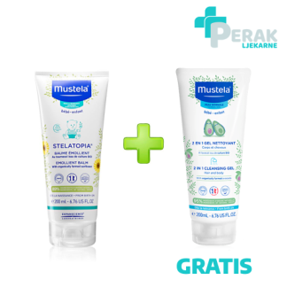 Mustela Stelatopia Balzam + 2u1 Gel za Pranje GRATIS