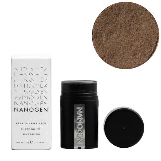 Nanogen Keratinska Vlakna za Gušću Kosu – Svijetlo Smeđa