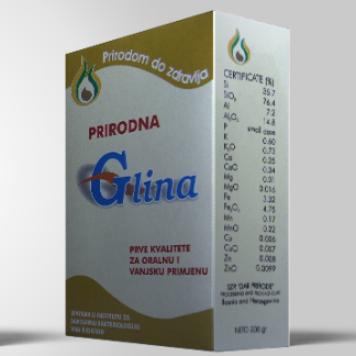 GLINA ŽUTA PRIRODNA 200g, Ventilirana glina za oralnu i vanjsku primjenu